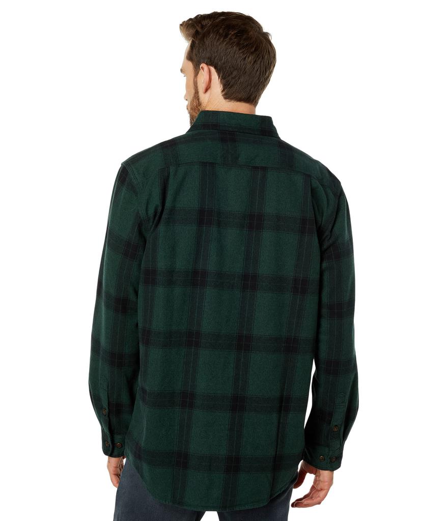 Loose Fit Heavyweight Flannel Long Sleeve Plaid Shirt商品第2张图片规格展示