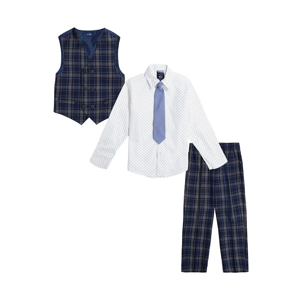 Little Boys 4-Pc. Seaport Plaid Vest, Pants, Shirt & Bowtie Set 商品