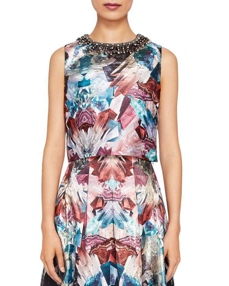 商品Ted Baker London|Ted Baker Essme Mirrored Minerals Crop Top,价格¥874,第1张图片