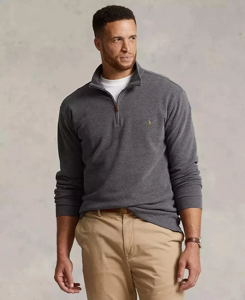 商品Ralph Lauren|Men's Big & Tall Estate-Rib Quarter-Zip Pullover,价格¥548,第1张图片