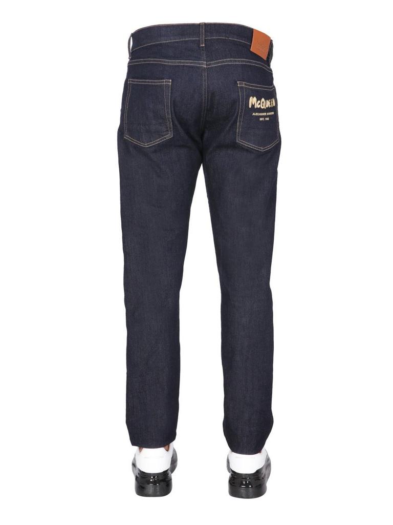 Alexander Mcqueen Men's  Blue Other Materials Jeans商品第4张图片规格展示