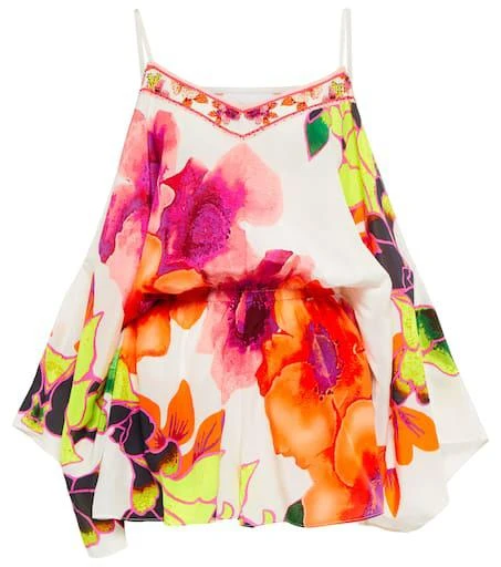 商品Camilla|Pretty As A Poppy floral silk playsuit,价格¥4054,第1张图片