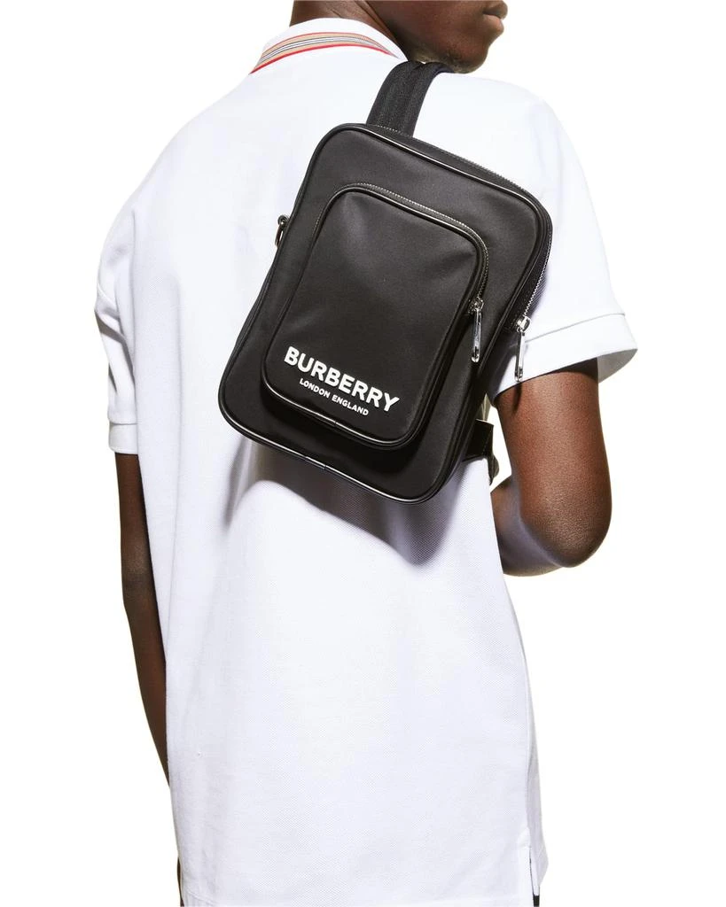 商品Burberry|Men's Logo Print Nylon Crossbody Bag,价格¥3475,第2张图片详细描述