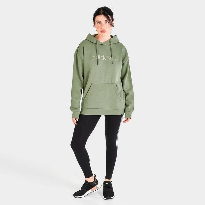 商品Adidas|Women's adidas Originals Linear Boyfriend Hoodie,价格¥185,第2张图片详细描述