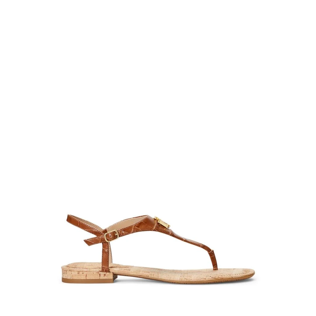 商品Ralph Lauren|Ellington Crocodile-Embossed Leather Sandal,价格¥467,第2张图片详细描述