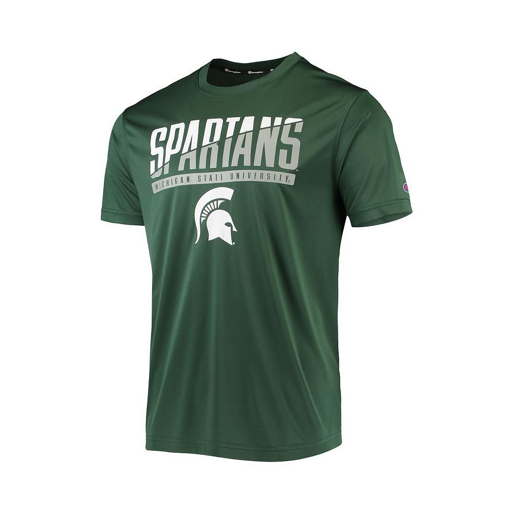 Men's Green Michigan State Spartans Wordmark Slash T-shirt商品第3张图片规格展示