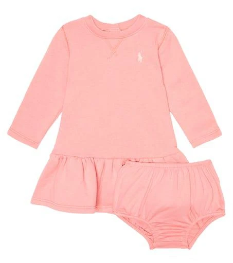 商品Ralph Lauren|婴幼儿 — 棉质混纺针织连衣裙与灯笼裤套装,价格¥520,第1张图片