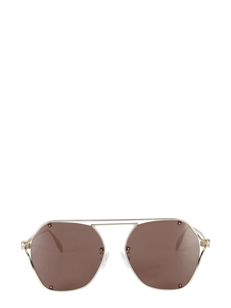 商品Alexander McQueen|Alexander Mcqueen Womens Gold Other Materials Glasses,价格¥2878,第1张图片