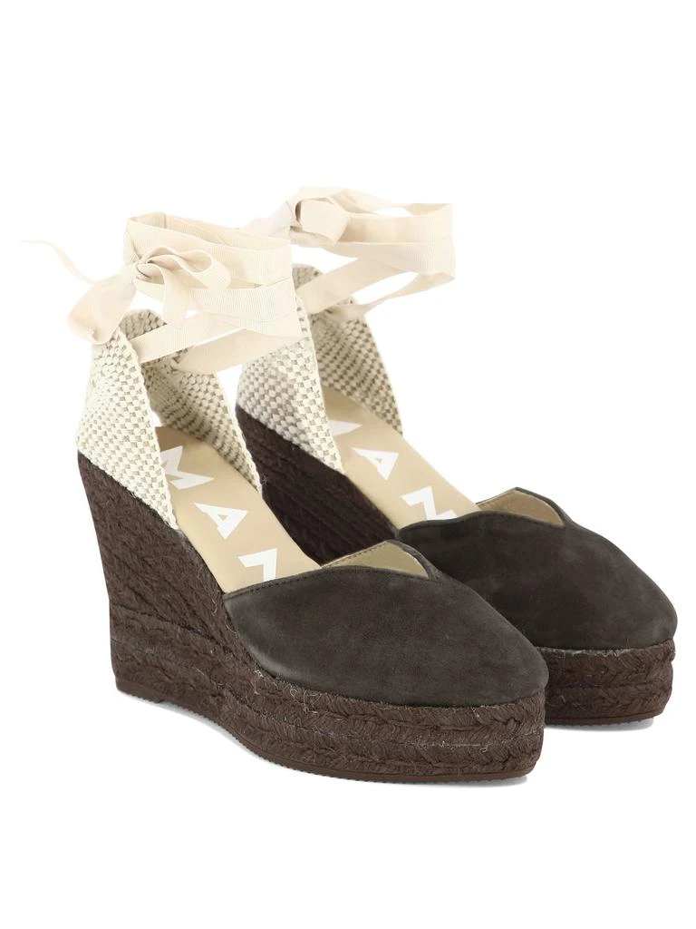 商品MANEBÍ|Heart-Shaped Wedge Espadrilles Brown,价格¥630,第2张图片详细描述