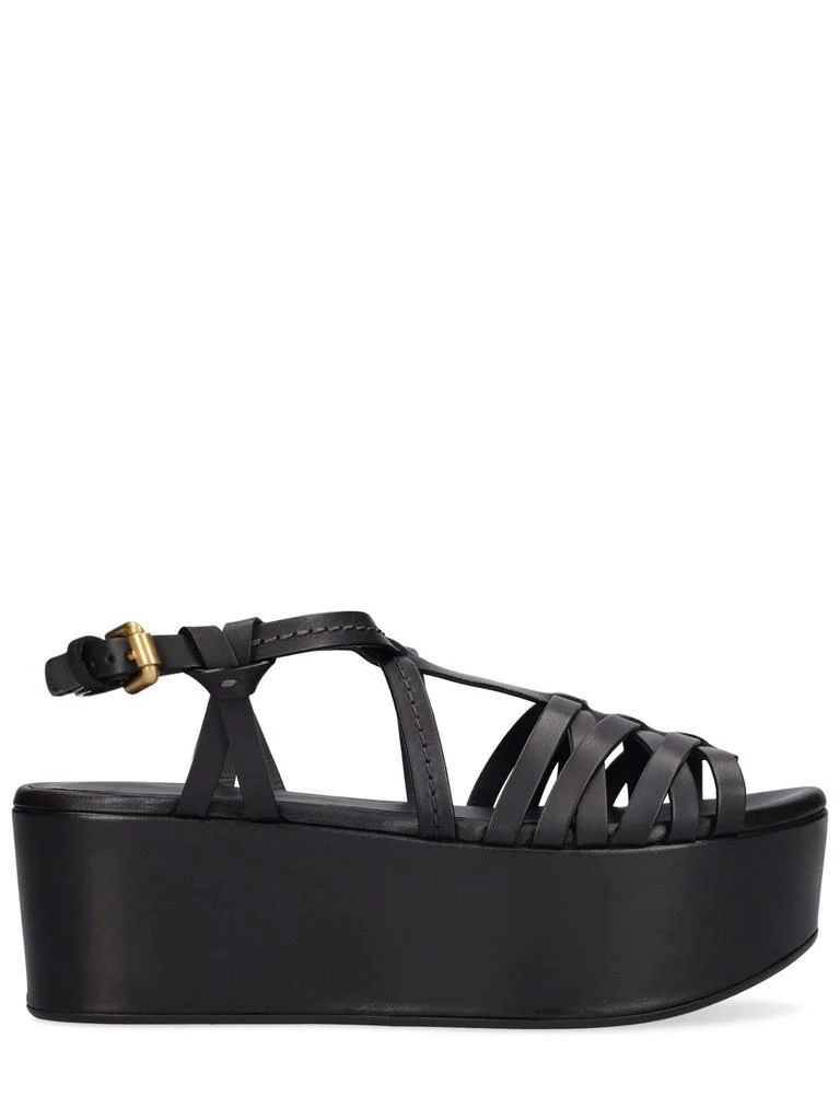 商品See by Chloé|60mm Ortiz Leather Wedges,价格¥1140,第1张图片
