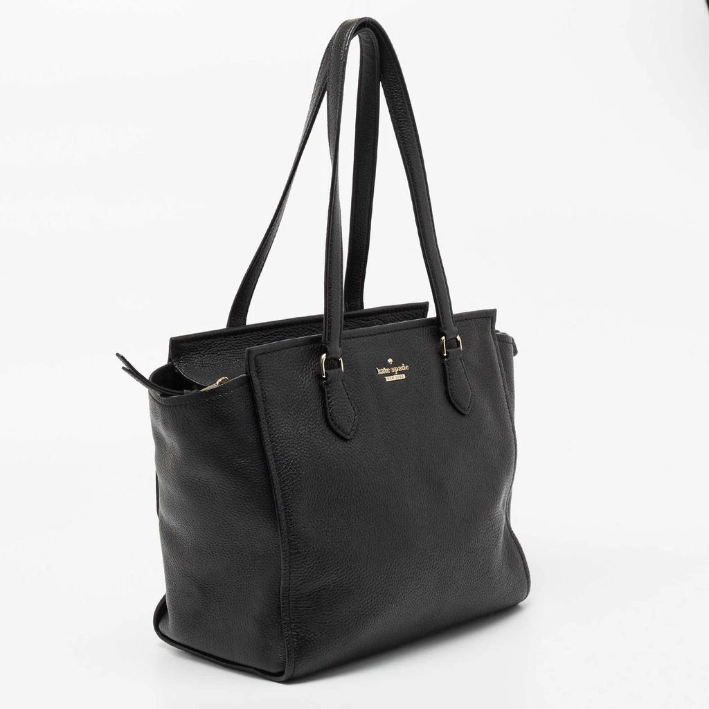 商品[二手商品] Kate Spade|Kate Spade Black Leather Small Jackson Street Hayden Tote,价格¥1235,第3张图片详细描述