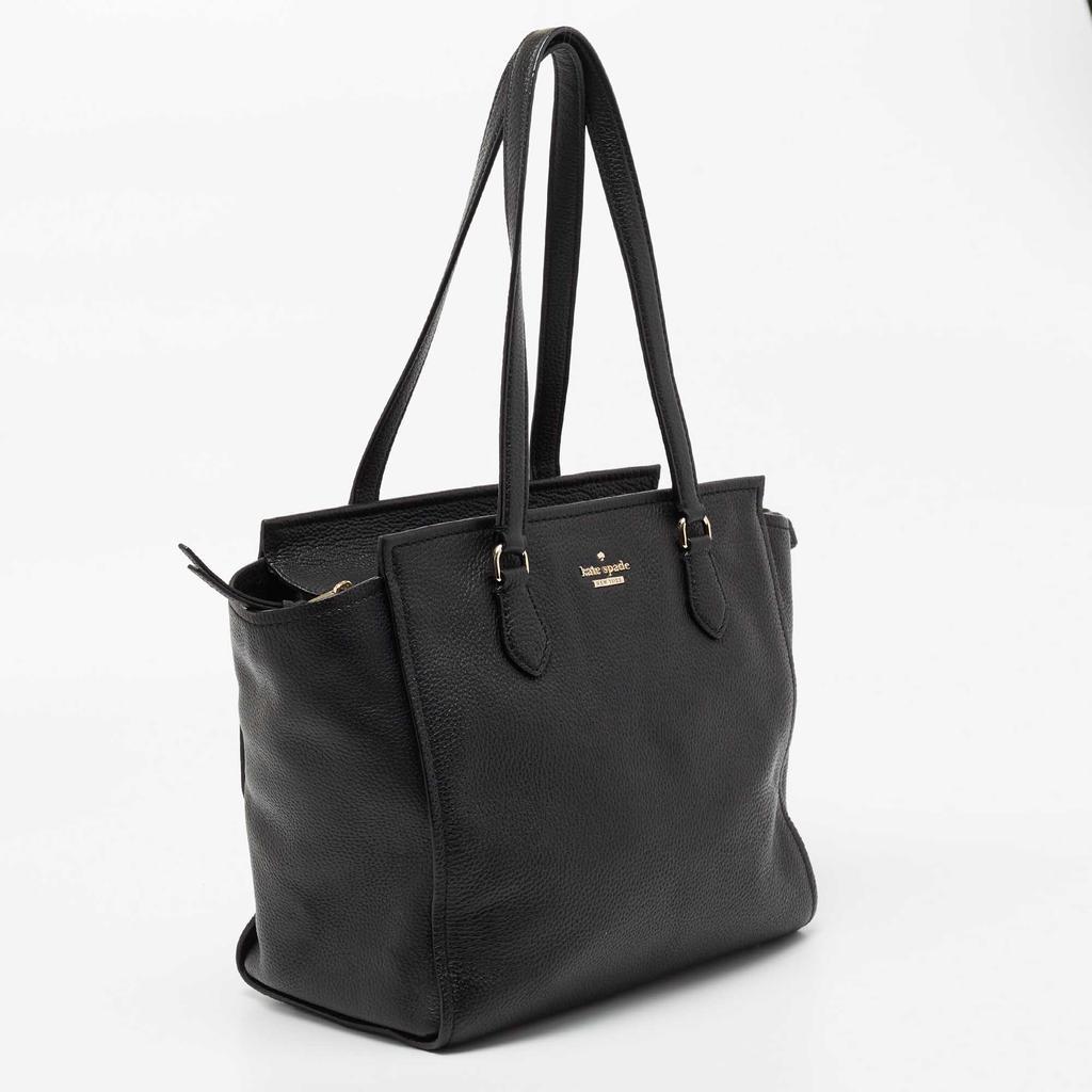 商品[二手商品] Kate Spade|Kate Spade Black Leather Small Jackson Street Hayden Tote,价格¥1320,第5张图片详细描述