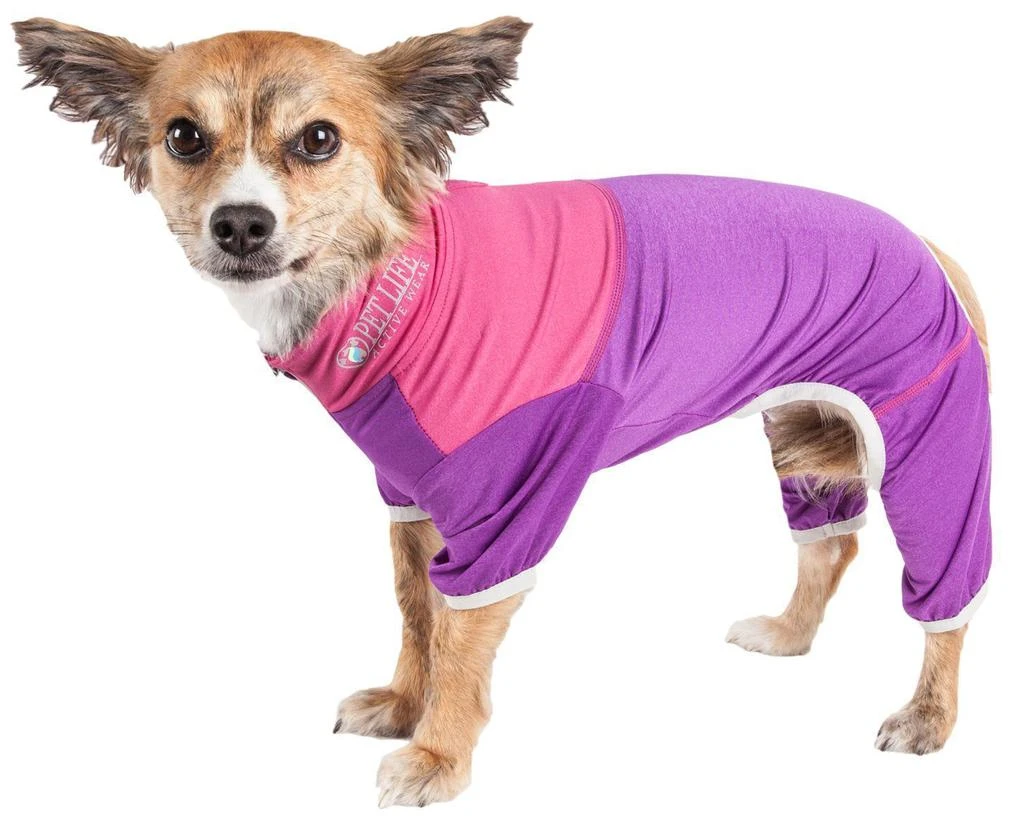 商品Pet Life|Pet Life   Active 'Embarker' 4-Way Stretch Fitness Yoga Full Body Dog Tracksuit,价格¥317,第1张图片