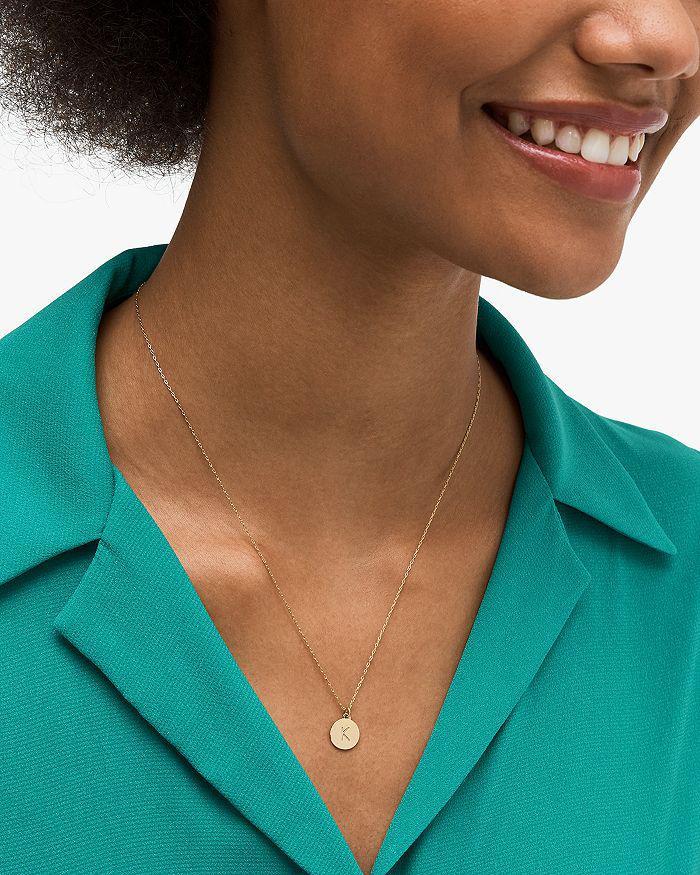 商品Kate Spade|Mini Initial Pendant Necklace, 17"-20",价格¥316,第5张图片详细描述
