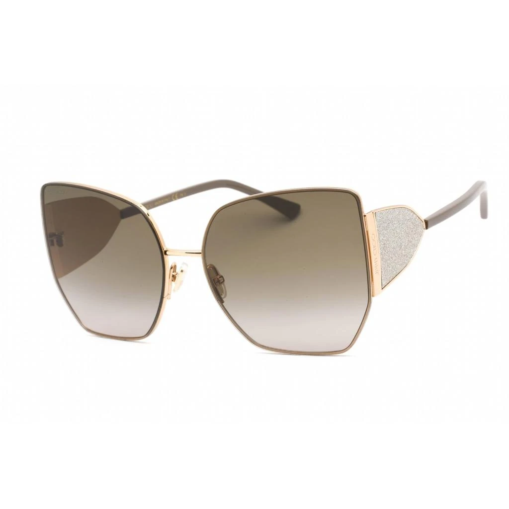 商品Jimmy Choo|Jimmy Choo Women's Sunglasses - Full Rim Gold Metal Cat Eye Frame | River/S 763/HA,价格¥603,第1张图片