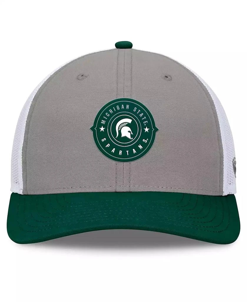 商品Top of the World|Men's Gray/Green Michigan State Spartans Rob Trucker Adjustable Hat,价格¥193,第2张图片详细描述