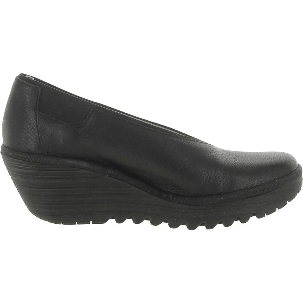 商品FLY London|FLY London Womens Yoza Leather Slip-On Wedge Heels,价格¥948,第3张图片详细描述