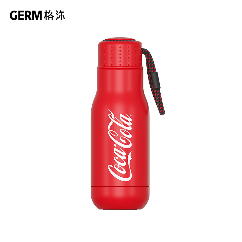 日本GERM格沵 可口可乐联名款运动杯 保温杯 350ML（红/白/黑色） 商品第7张图片规格展示