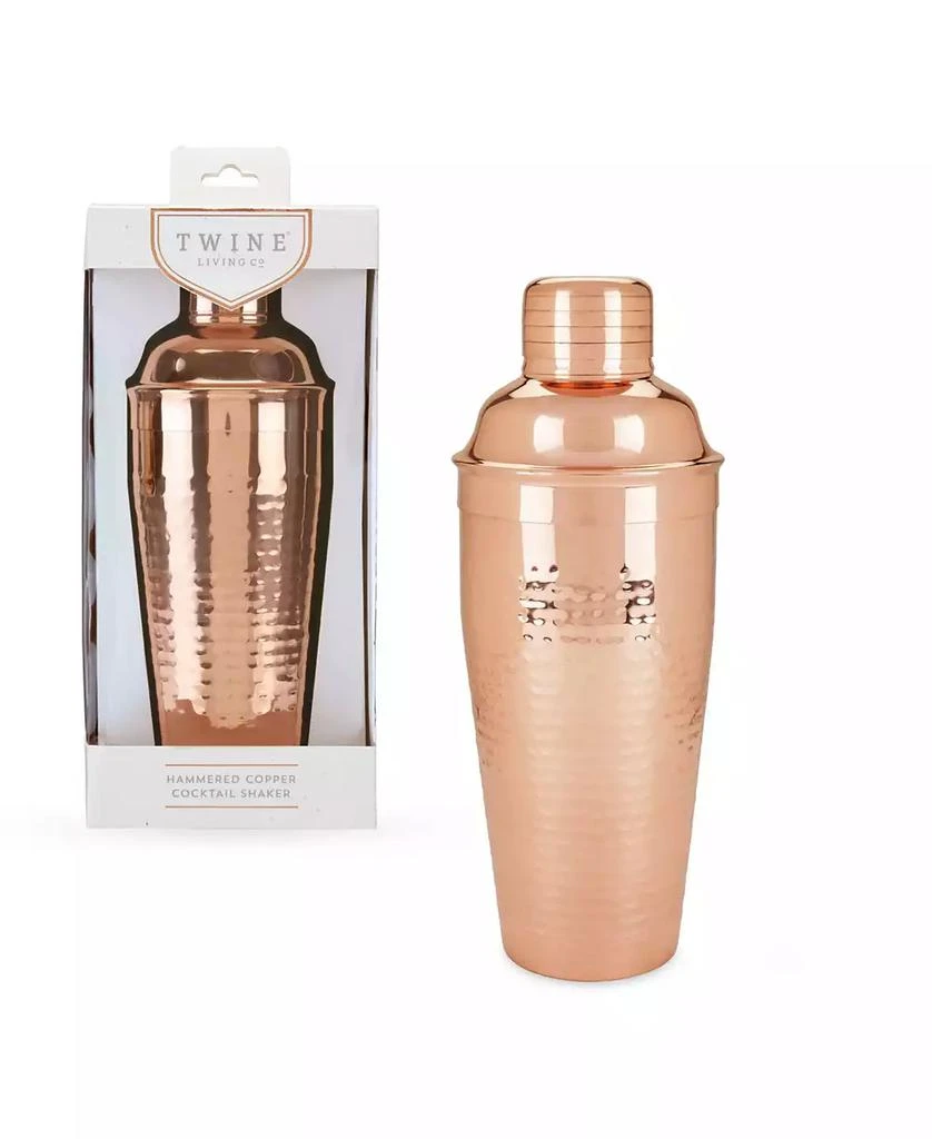 Hammered Copper Cocktail Shaker with Built-in Strainer, 25 Oz 商品