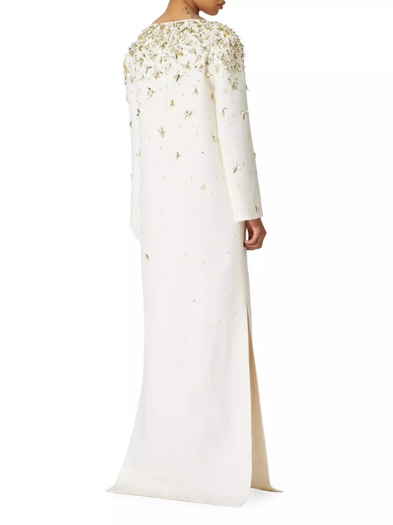 商品Valentino|Embroidered Crepe Couture Evening Dress,价格¥72783,第4张图片详细描述