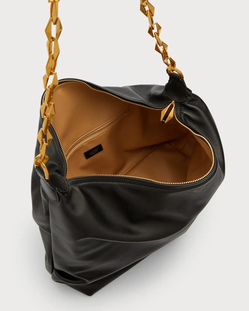 商品Jimmy Choo|Medium Soft Leather Hobo Bag,价格¥15589,第3张图片详细描述