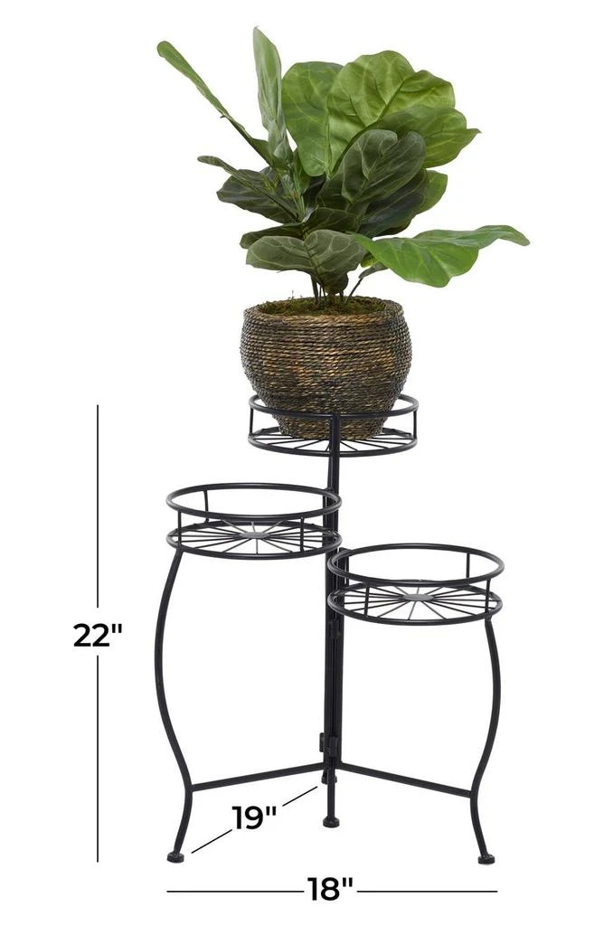 商品SONOMA SAGE HOME|Black Metal Indoor Outdoor 3-Tier Starburst Plant Stand,价格¥421,第3张图片详细描述