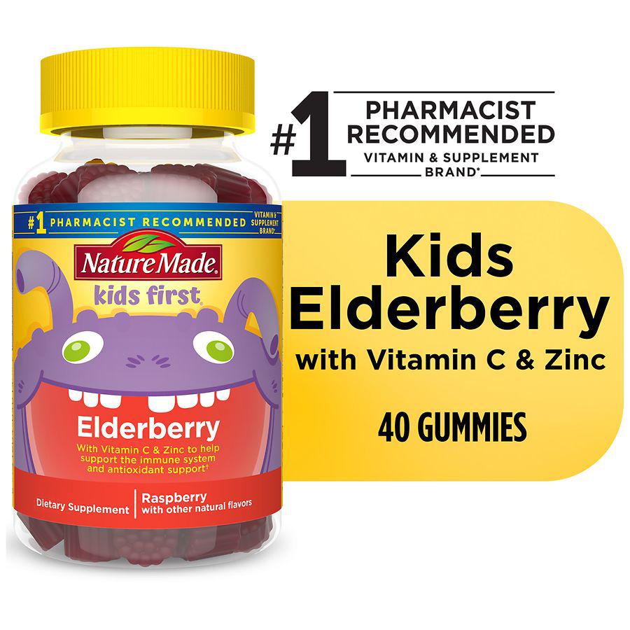 Kids First Elderberry Gummies with Vitamin C and Zinc商品第8张图片规格展示