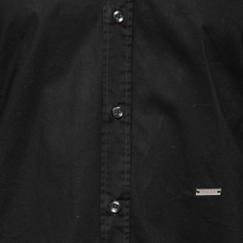 Just Cavalli Black Cotton Button Front Long-Sleeve Shirt S商品第3张图片规格展示