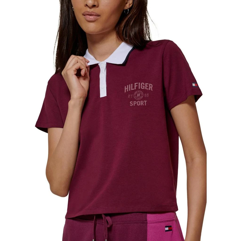 商品Tommy Hilfiger|Tommy Hilfiger Sport Womens Polo Button Cropped,价格¥47,第2张图片详细描述