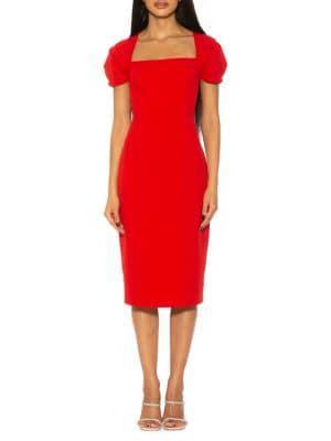 商品ALEXIA ADMOR|Isla Scuba Crepe Midi Sheath Dress,价格¥575,第1张图片