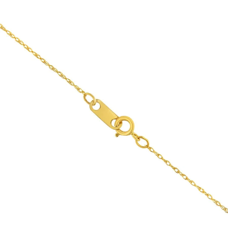 商品Haus Of Brilliance|Solid 10k Yellow Gold 0.5MM Rope Chain Necklace. Unisex Chain - Size 16" Inches,价格¥595,第3张图片详细描述