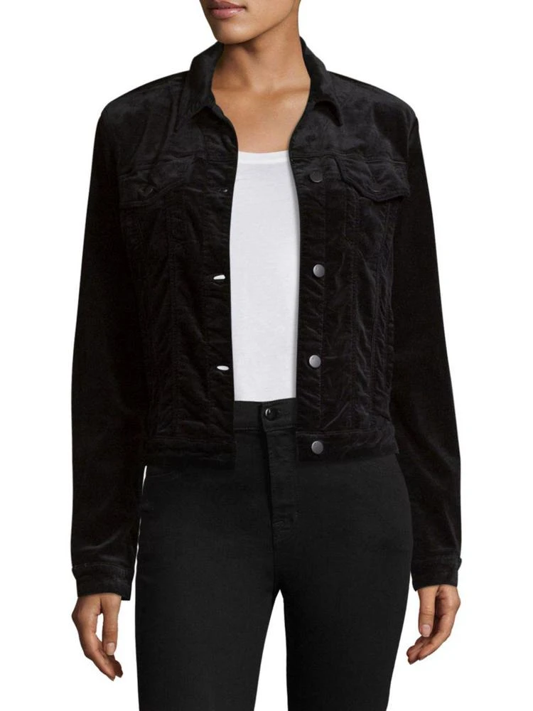 商品J Brand|Velvet Slim Cotton Cropped Jacket,价格¥1218,第1张图片