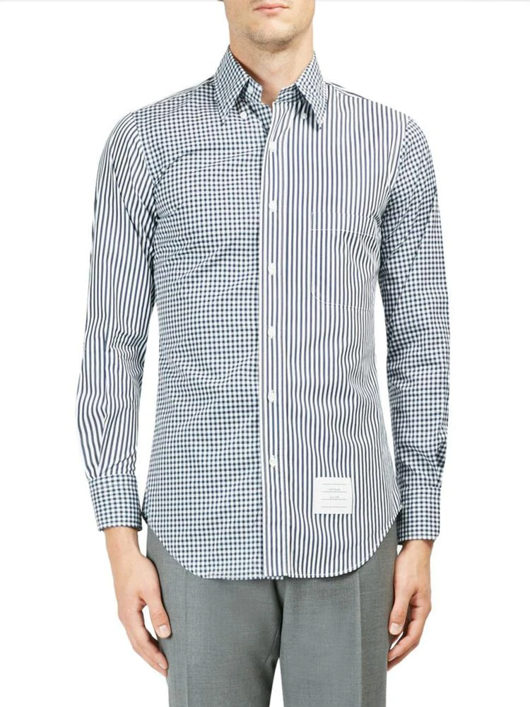 商品Thom Browne|Printed Cotton Button-Down Shirt,价格¥2923,第1张图片