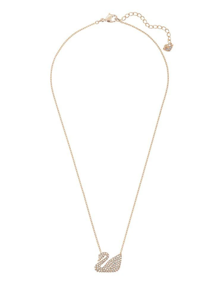 商品Swarovski|玫瑰金镶水晶天鹅吊坠项链,价格¥473,第1张图片