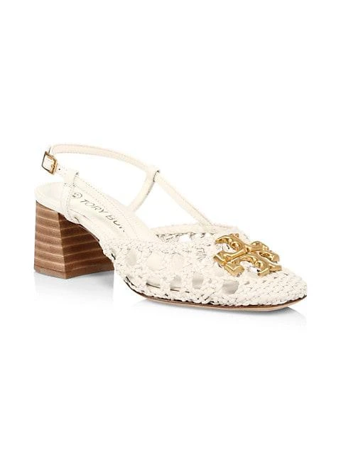 商品Tory Burch|Eleanor Woven Leather Slingback Pumps,价格¥1985,第2张图片详细描述