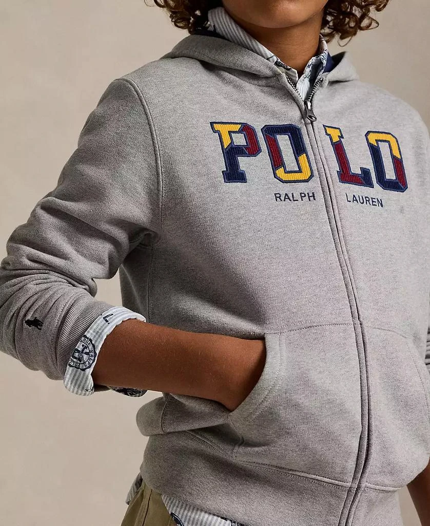 商品Ralph Lauren|Big Boys Corduroy-Logo Fleece Full-Zip Hoodie,价格¥395,第3张图片详细描述