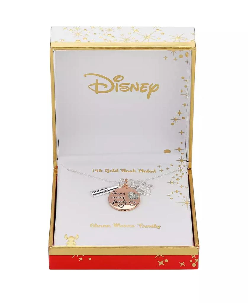 商品Disney|Cubic Zirconia Lilo Stitch Charm Necklace (0.01 ct. t.w.) in 14K Gold Flash Plated,价格¥373,第2张图片详细描述