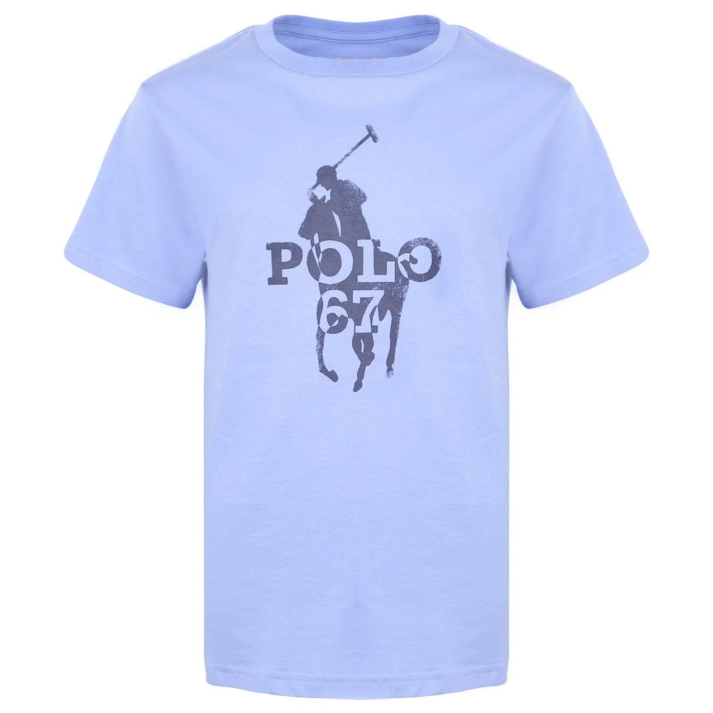 商品Ralph Lauren|Blue Polo 67 Pony Motif Short Sleeve T Shirt,价格¥177,第1张图片