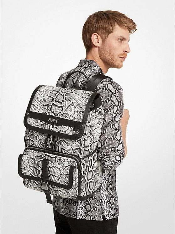 商品Michael Kors|Varick Snake Embossed Leather Utility Backpack,价格¥1682,第4张图片详细描述