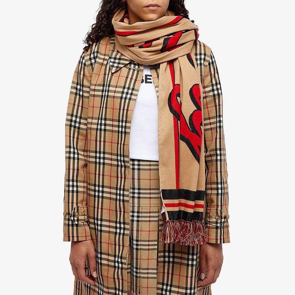 商品Burberry|Burberry Script Logo Scarf,价格¥2658,第4张图片详细描述