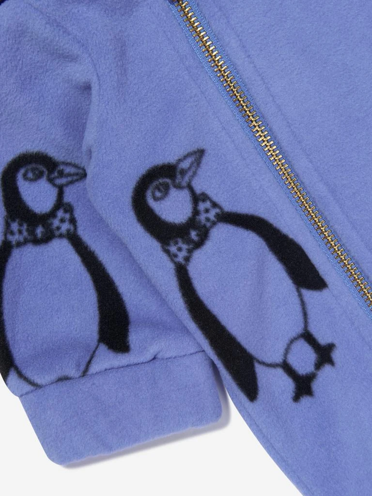 商品Mini Rodini|Baby Penguin Fleece Onesie in Blue,价格¥526,第4张图片详细描述