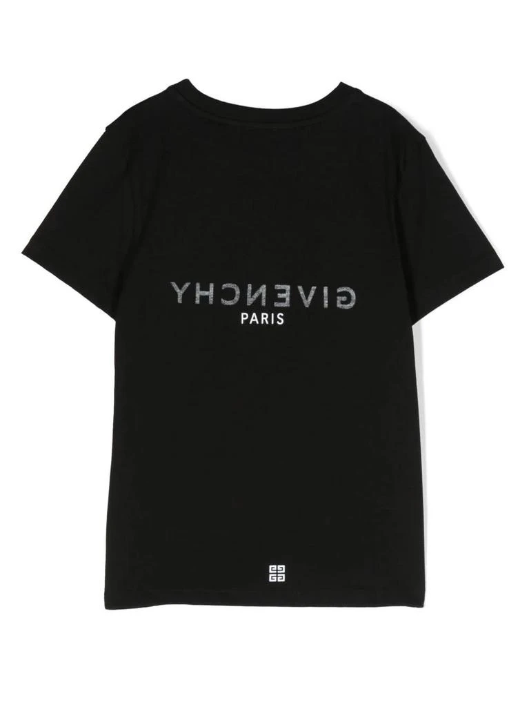 商品Givenchy|Black T-shirt With Front And Back Logo,价格¥964,第2张图片详细描述