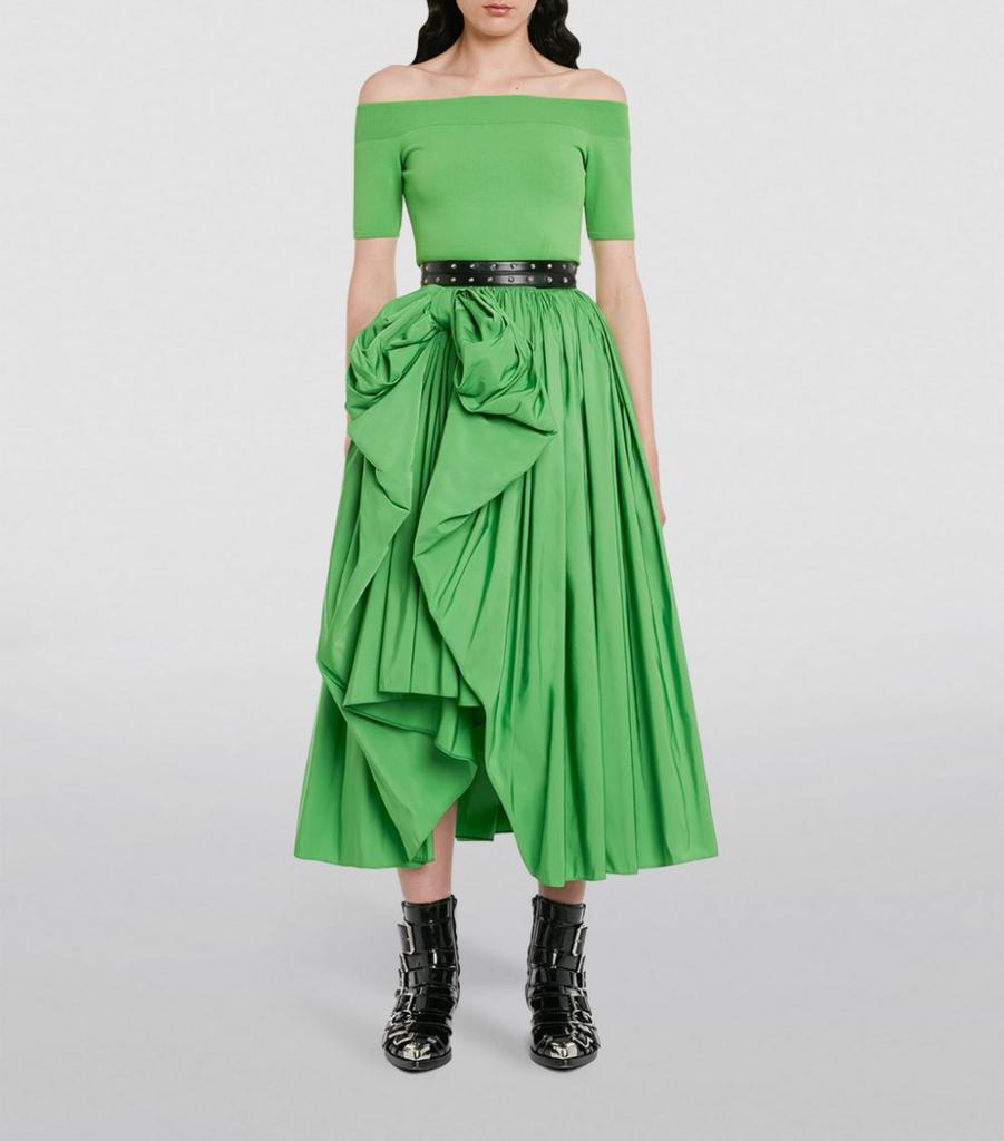 Knitted Off-The-Shoulder Top商品第2张图片规格展示