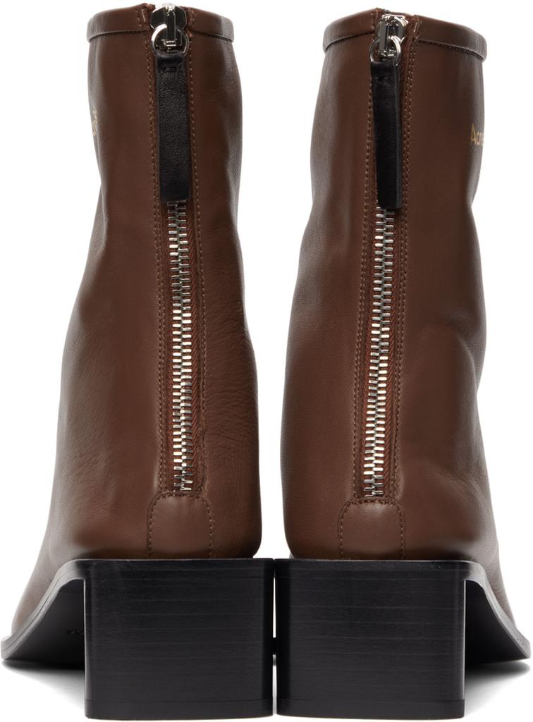 Brown Branded Heeled Boots商品第4张图片规格展示