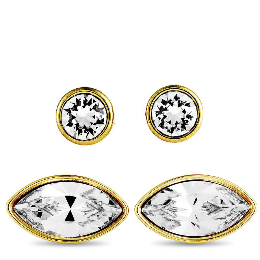 Harley Gold-Plated and Crystal Pierced Earrings Set商品第1张图片规格展示