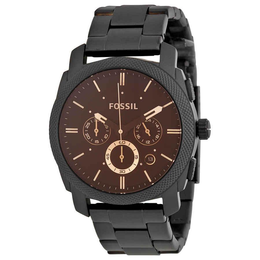 商品Fossil|Fossil Machine Chronograph Dark Brown Dial Mens Watch FS4682,价格¥718,第1张图片