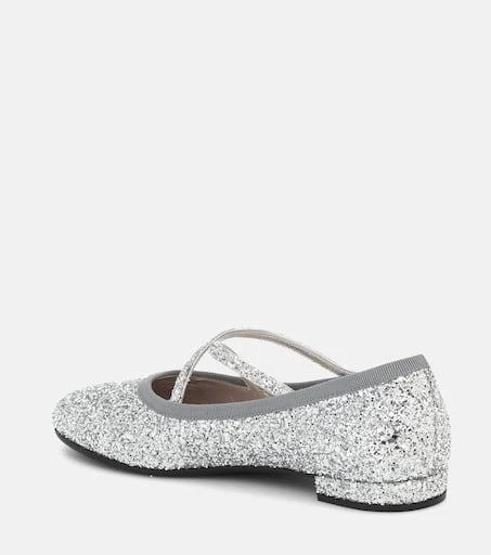 商品Miu Miu|Glitter ballet flats,价格¥5219,第3张图片详细描述