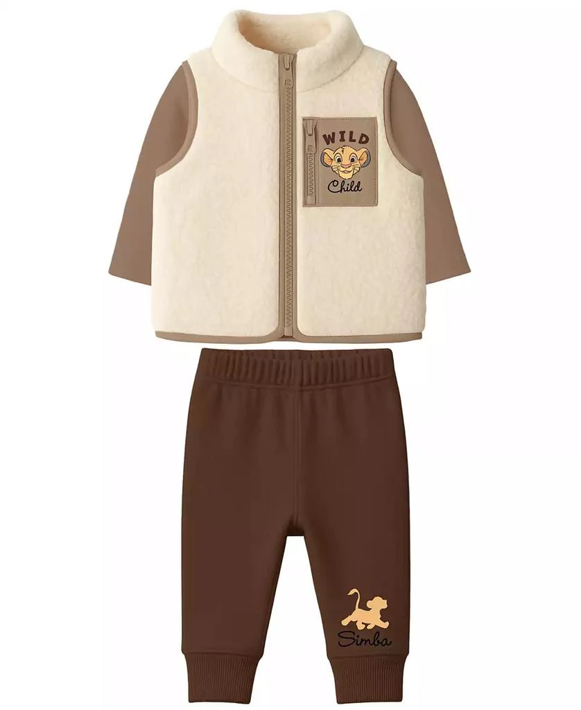 Baby Boys 3-Piece Lion King Vest, Top and Joggers Set 商品