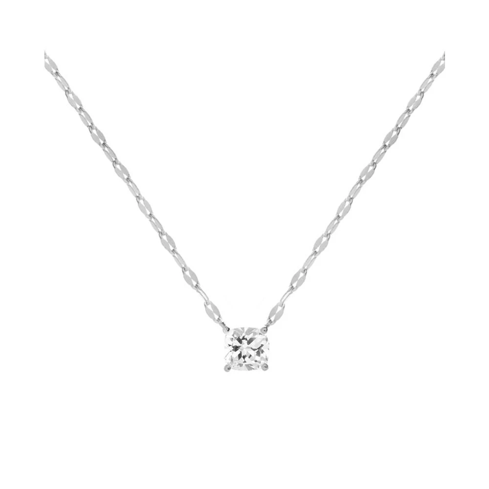 商品Essentials|Cubic Zirconia Solitaire Pendant Necklace, 16" + 2" extender in Silver or Gold Plate,价格¥121,第1张图片