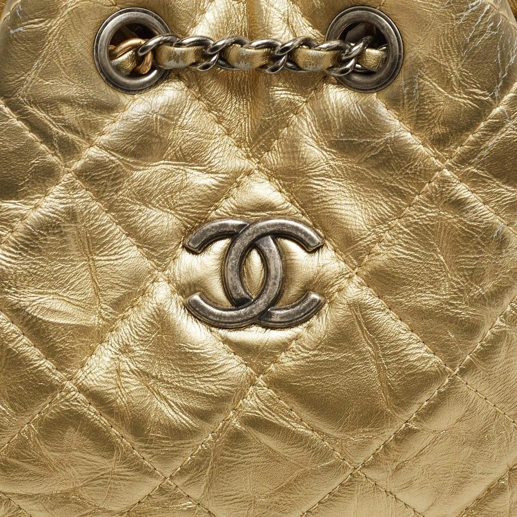 商品[二手商品] Chanel|Chanel Gold Quilted Leather Small Gabrielle Backpack,价格¥17740,第5张图片详细描述